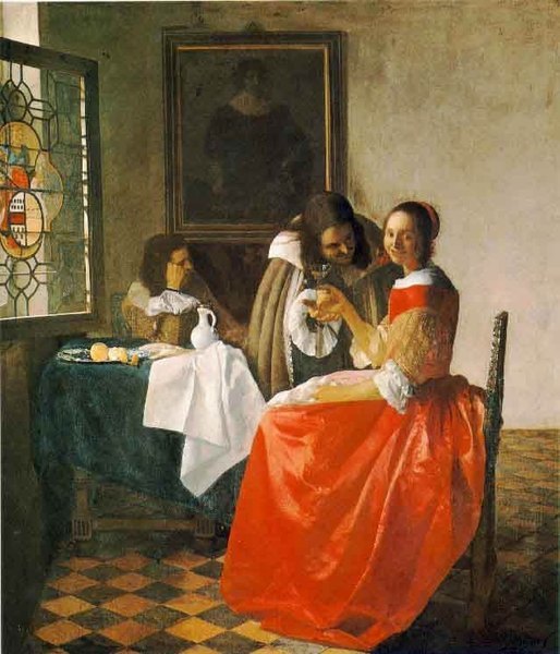 A Jovem Moça com Copo de Vinho – Johannes Vermeer Johannes Vermeer Artemis Reproduction