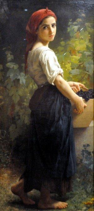 Menina com Uvas de William Bouguereau William Bouguereau Artemis Reproduction