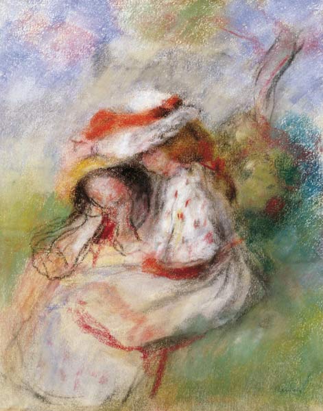 Duas jovens meninas em um jardim – Pierre-Auguste Renoir Pierre-Auguste Renoir Artemis Reproduction