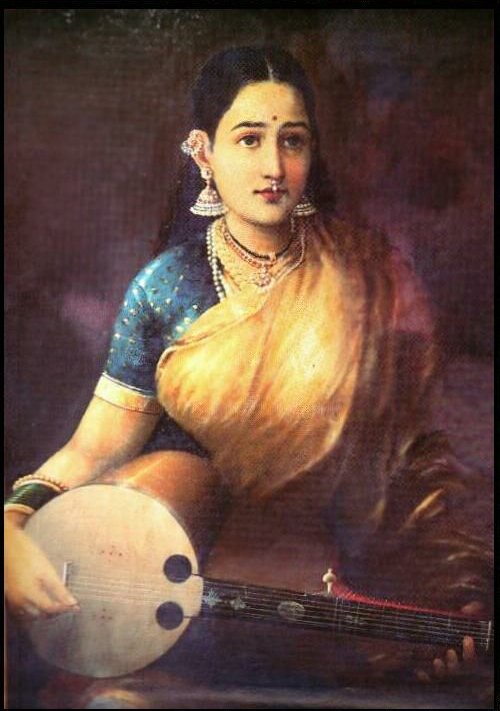 Dama com Swarbat – Ravi Varmâ Artemis Reproduction