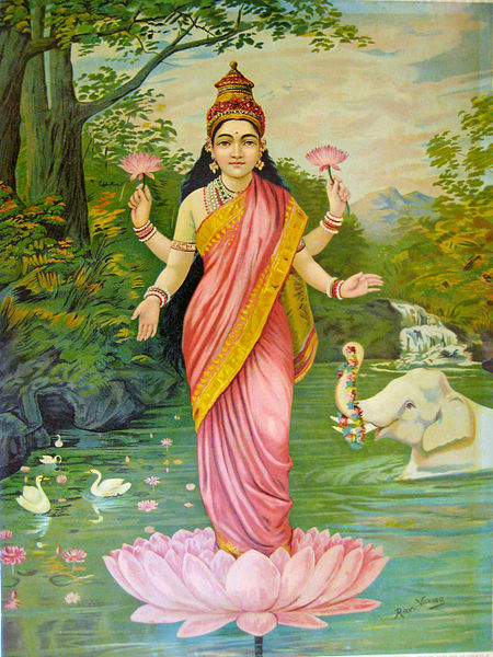 Lakshmi, a deusa da riqueza – Ravi Varmâ Artemis Reproduction