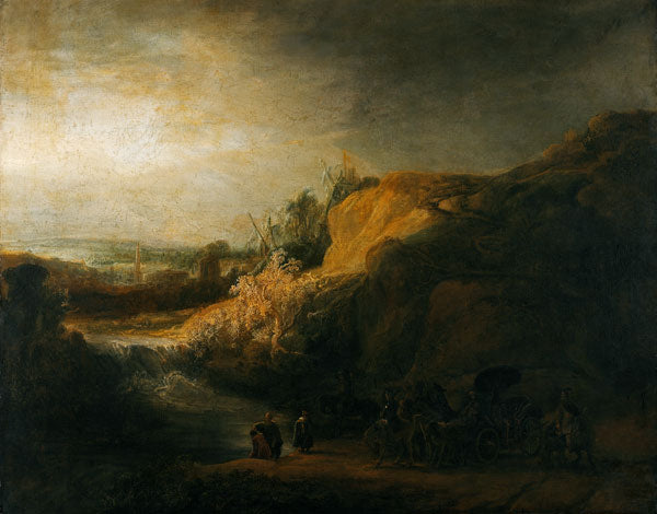 Paisagem com o batismo do Eunuco – Rembrandt van Rijn Rembrandt van Rijn Artemis Reproduction