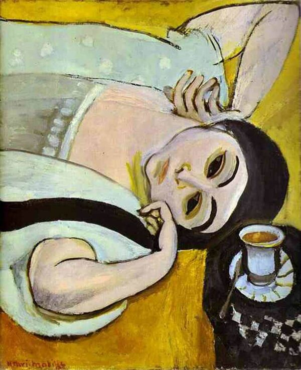 Laurette deitada com uma xícara de café – Matisse Henri Matisse Artemis Reproduction