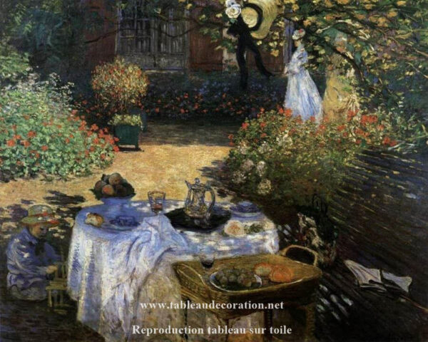 O almoço de Claude Monet Claude Monet Artemis Reproduction