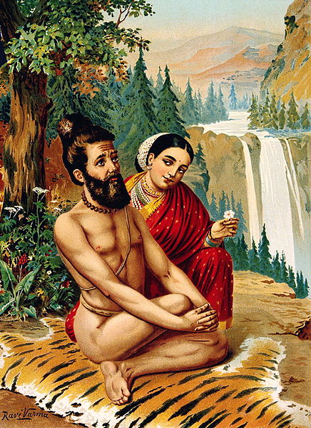 Ménaka, a ninfa que tenta o yogi – Ravi Varmâ Artemis Reproduction