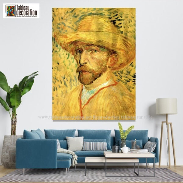 Autorretrato com chapéu de palha – Van Gogh Série de autorretratos de Vincent van Gogh Artemis Reproduction 6