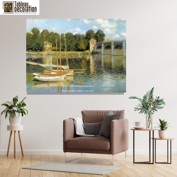 A Ponte de Argenteuil – Quadro de Claude Monet barco Claude Monet Artemis Reproduction 5