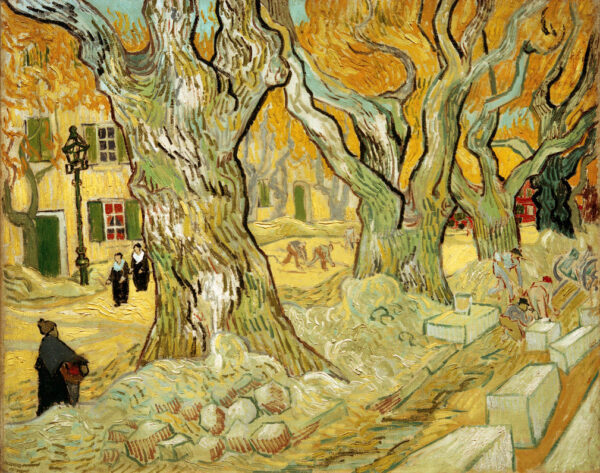 Trabalhos de pavimentação em Saint-Rémy – Van Gogh Vincent Van Gogh Artemis Reproduction