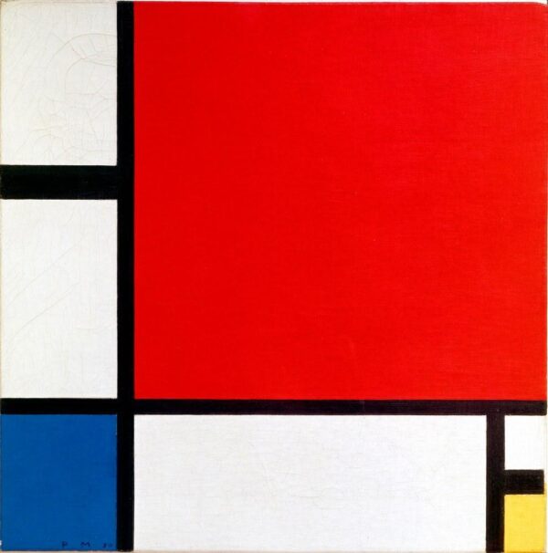 Composição com vermelho, azul e amarelo – Mondrian Piet Mondrian Artemis Reproduction