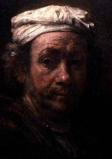 Retrato do artista em seu cavalete, detalhe do rosto – Rembrandt van Rijn Rembrandt van Rijn Artemis Reproduction