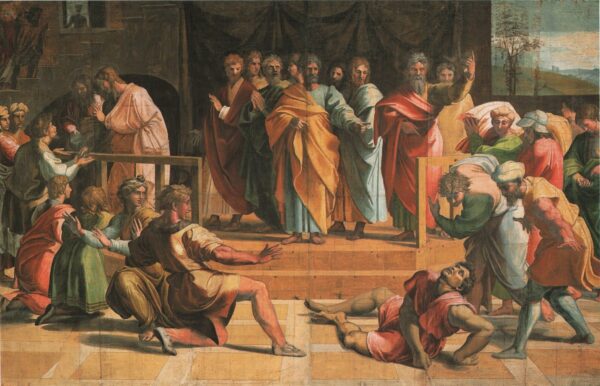 A morte de Ananias – Raphaël (pintor) Rafael Sanzio Artemis Reproduction