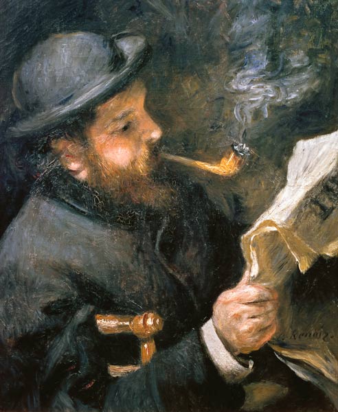 Claude Monet lendo um jornal – Pierre-Auguste Renoir Pierre-Auguste Renoir Artemis Reproduction