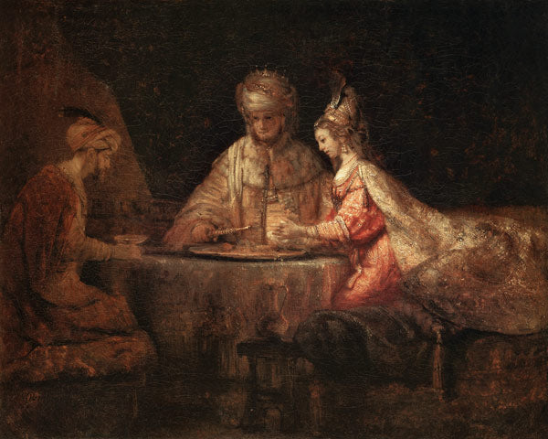 Assuero, Hamã e Ester – Rembrandt van Rijn Rembrandt van Rijn Artemis Reproduction