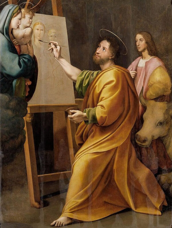 São Lucas pintando a Virgem – Rafael (pintor) Rafael Sanzio Artemis Reproduction