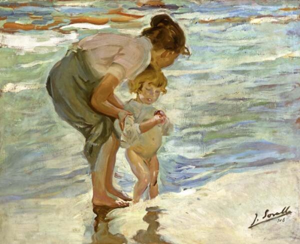 Mãe e filho na praia – Sorolla Joaquín Sorolla Artemis Reproduction