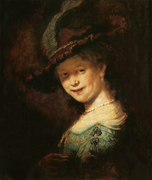 Saskia van Uijlenburgh como jovem mulher – Rembrandt van Rijn Rembrandt van Rijn Artemis Reproduction