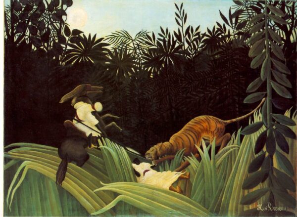 Explorador atacado por um tigre – Henri Rousseau Henri Rousseau Artemis Reproduction