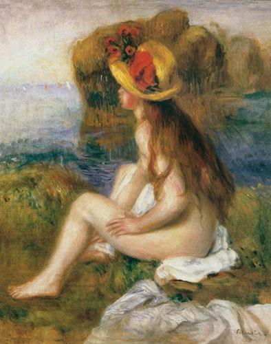 Banho de sol com um chapéu de palha – Pierre-Auguste Renoir Pierre-Auguste Renoir Artemis Reproduction