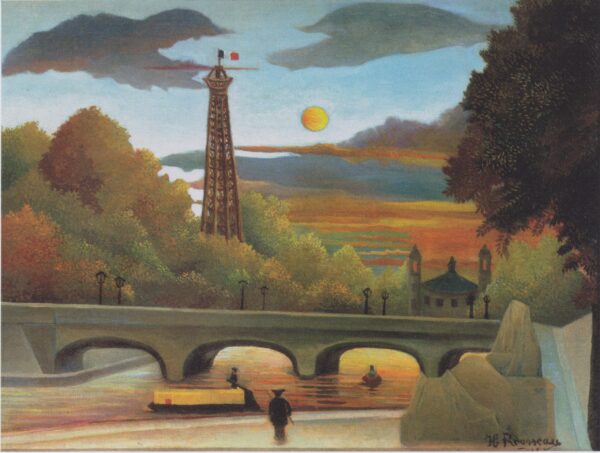 Seine e Torre Eiffel ao pôr do sol – Henri Rousseau Henri Rousseau Artemis Reproduction