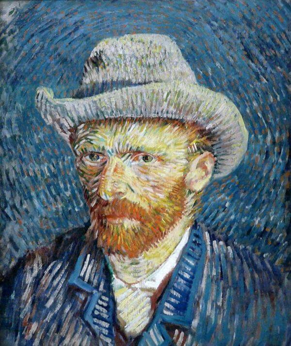 Autorretrato com um chapéu de feltro cinza – Van Gogh Série de autorretratos de Vincent van Gogh Artemis Reproduction