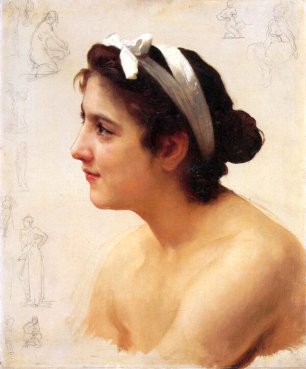 Estudo de uma mulher para oferecer ao amor – William Bouguereau William Bouguereau Artemis Reproduction