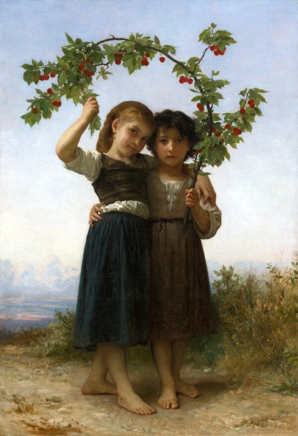 A ramagem das cerejas – William Bouguereau William Bouguereau Artemis Reproduction