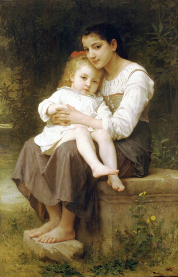 A irmã mais velha – William Bouguereau William Bouguereau Artemis Reproduction