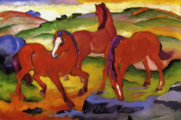 Cavalos vermelhos – Franz Marc Franz Marc Artemis Reproduction