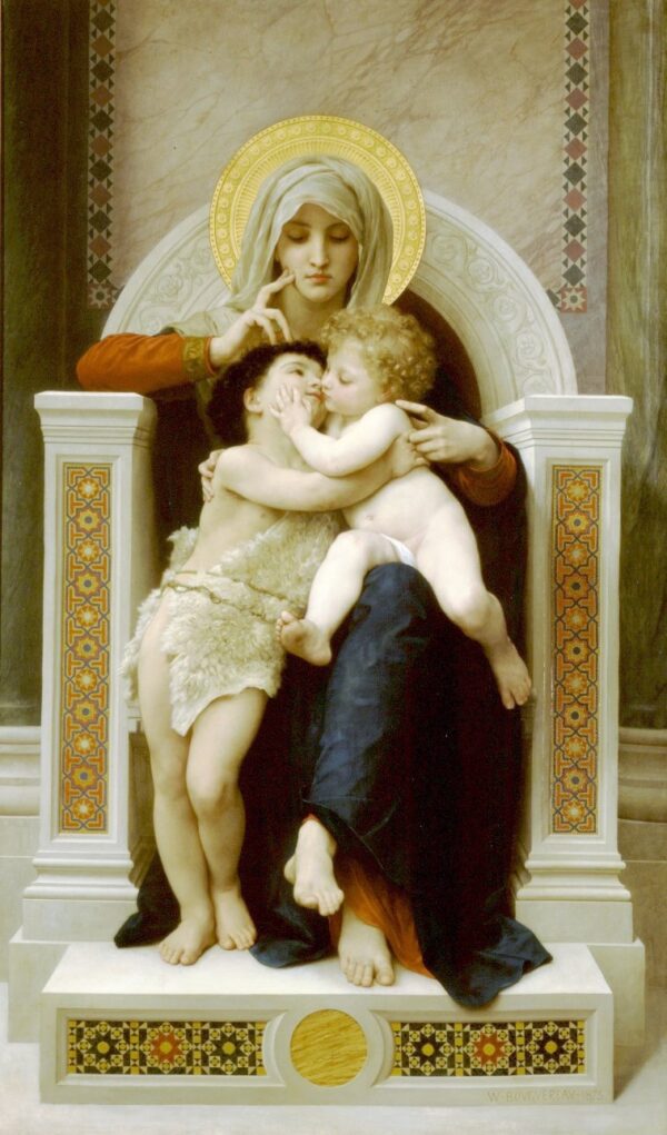 A Virgem, Jesus e São João Batista de William Bouguereau Quadros Populares Artemis Reproduction