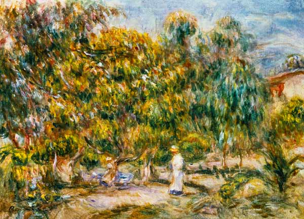 A mulher de branco no jardim das Colettes – Pierre-Auguste Renoir Pierre-Auguste Renoir Artemis Reproduction