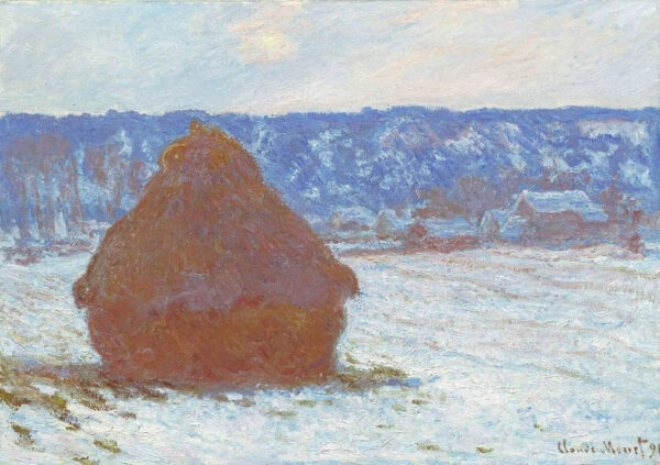 Moeda, efeito de neve, tempo nublado – Claude Monet Claude Monet Artemis Reproduction