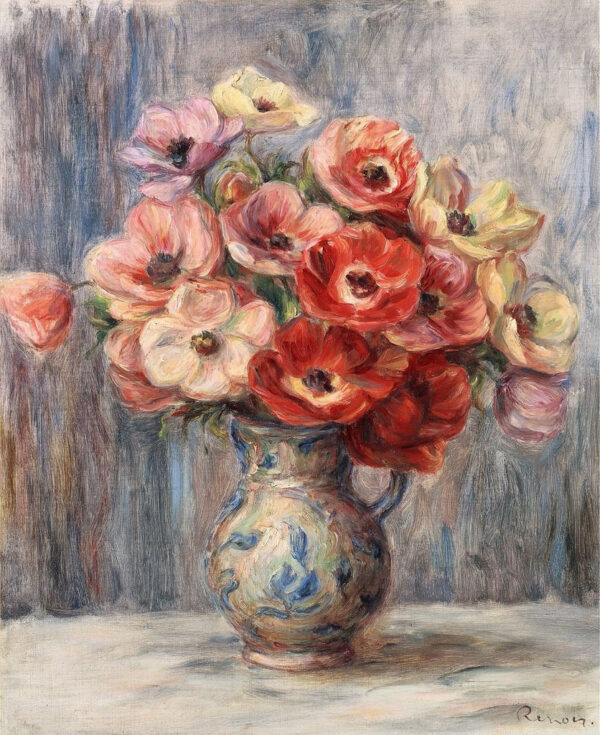 Balde de flores na jarra de cerâmica – Pierre-Auguste Renoir Pierre-Auguste Renoir Artemis Reproduction