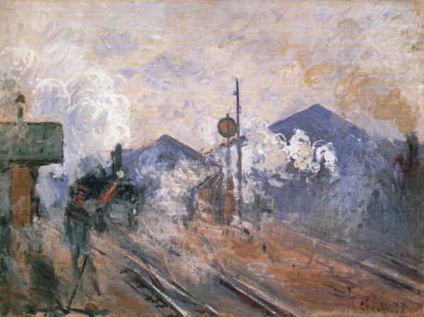 As Vias na Saída da Estação Saint-Lazare – Claude Monet Claude Monet Artemis Reproduction