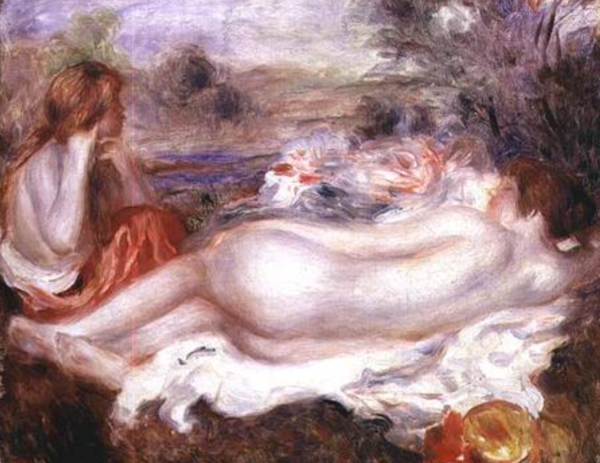 Banho de sol e uma jovem se penteando – Pierre-Auguste Renoir Pierre-Auguste Renoir Artemis Reproduction