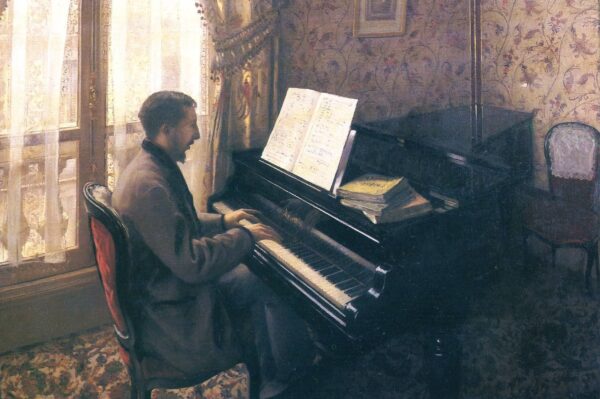 Jovem homem tocando piano – Caillebotte Gustave Caillebotte Artemis Reproduction